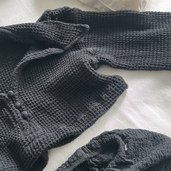 Free People Grey Textured Two Piece Skirt Set Size XS - Picture 6 of 6